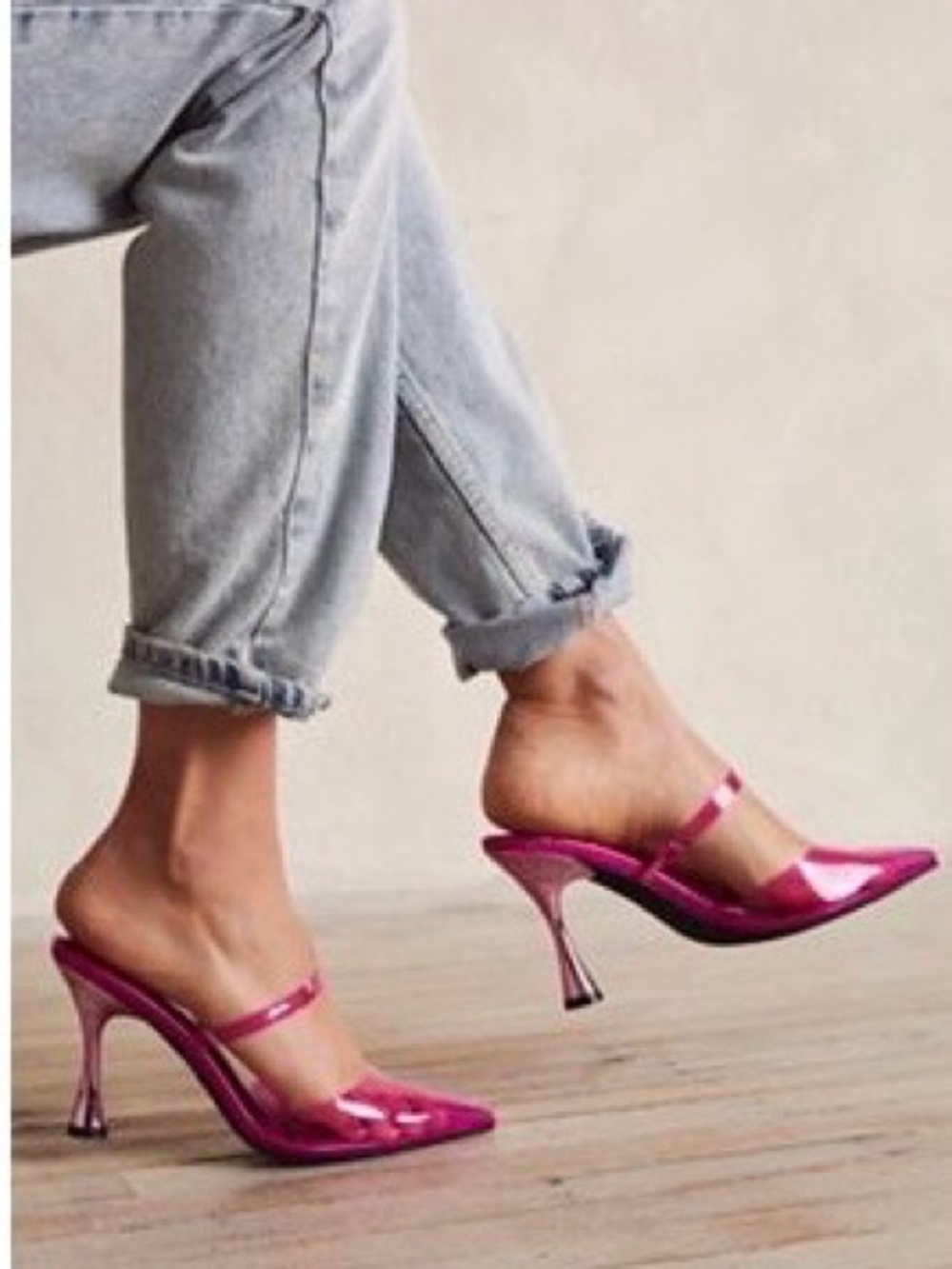 NIBWT, RARE 💕Free People By Jeffery Campbell Mika Pointed Vinyl Heels